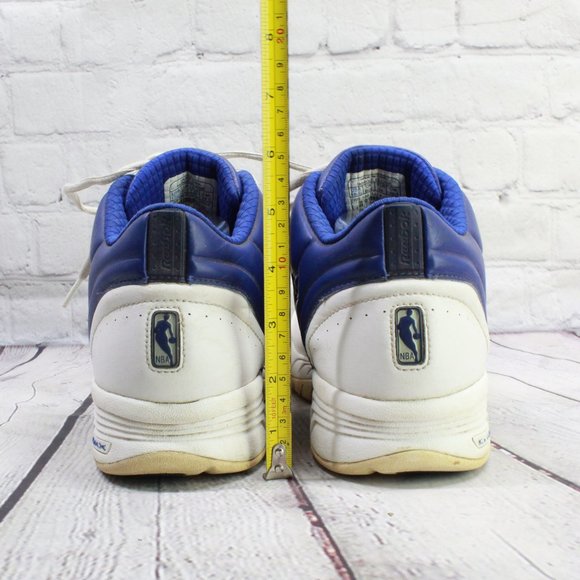 Reebok RB 306 FLU 4-95011 White Blue Faux Leather Basketball Shoes 10.5 - Picture 8 of 9